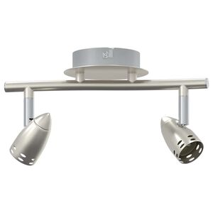vidaXL Plafondspot met schijnwerpers Nikkel 27 x 10 x 12 cm Metaal