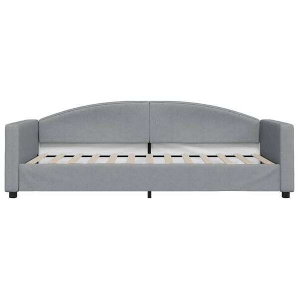 vidaXL Slaapbank met matras 90x200 cm stof lichtgrijs