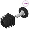 vidaXL Meubel Levelers Verstelbaar 1895 st Zwart PP