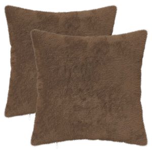 vidaXL Kussensloop 2 st HEERLEN Licht Bruin 35 x 35 cm