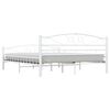 vidaXL Bedframe metaal wit 160x200 cm