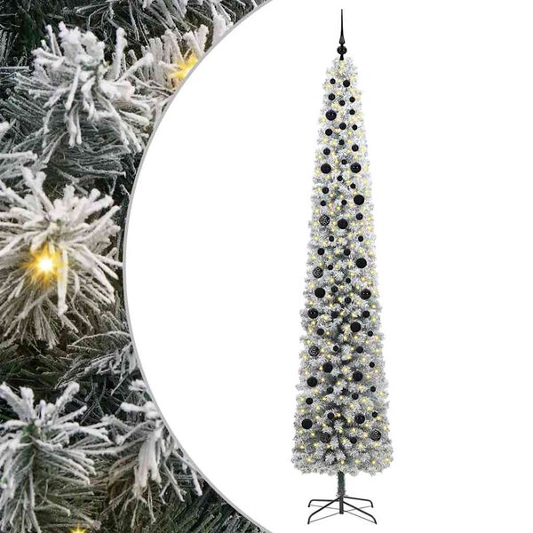 vidaXL Kunstkerstboom Groen 270 cm PVC en Staal en Kunststof
