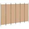 vidaXL 6-Panelen Kamerscherm Beige 300 x 200 cm Stof