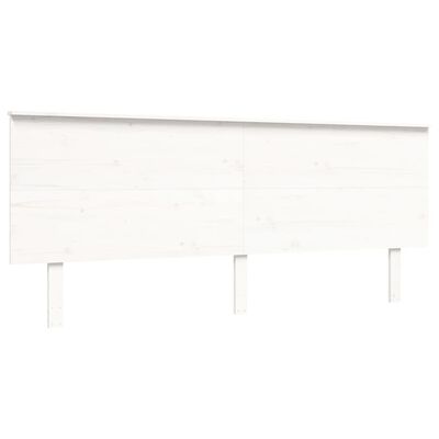 vidaXL Seniorenbed met hoofdbord massief hout wit 200x200 cm