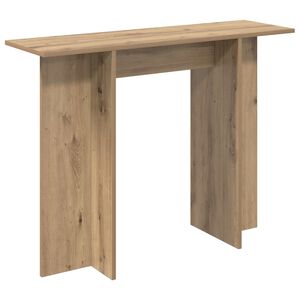 vidaXL Wandtafel Artisanaal eiken 100 x 30 x 75 cm Bewerkt hout