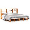 vidaXL Bed met boekenkast zonder matras hout wasbruin 180x200 cm