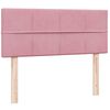 vidaXL Boxspring met matras fluweel roze 120x220 cm