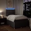vidaXL Boxspring met matras stof taupe 120x190 cm