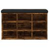 vidaXL Schoenenbank 82x32x50 cm bewerkt hout gerookt eikenkleurig