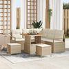 vidaXL Tuin Sofa Set met kussen met opslag 8 pcs Beige en Cr&egrave;me