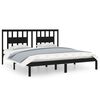 vidaXL Bedframe massief grenenhout zwart 200x200 cm