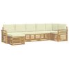 vidaXL Buiten bankenset 7 pcs Wit en cr&egrave;mekleurig