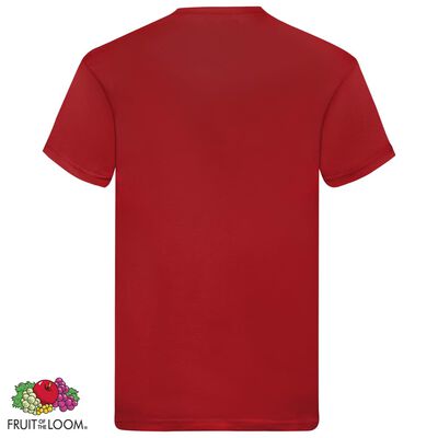 Fruit of the Loom T-shirts Original 5 st 3XL katoen rood