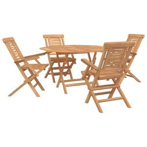 vidaXL Tuinset 5 st Bruin Massief Teakhout