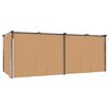 vidaXL Prieel met gordijnen 6x3 m staal taupe