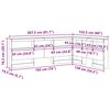 vidaXL Opberghoofdbord met plank Grijs Sonoma 135 cm Bewerkt hout