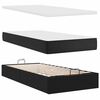 vidaXL Ottoman bed met matrassen en LED's 200x200cm kunstleer zwart