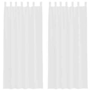 vidaXL Gordijnen met lussen 2 st 140x245 cm wit