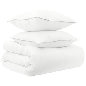 vidaXL Dekbedset 3 st 200 x 200 cm Alle seizoenen Bamboe Wit