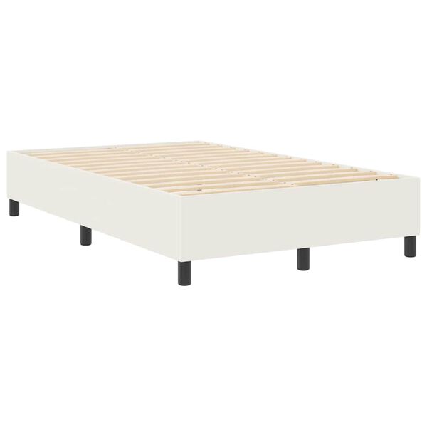 vidaXL Platform bedframe Cr&egrave;me 120 x 190 cm Stof