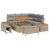 vidaXL Tuinbankenset met kussen 8 pcs Beige en Licht Grijs