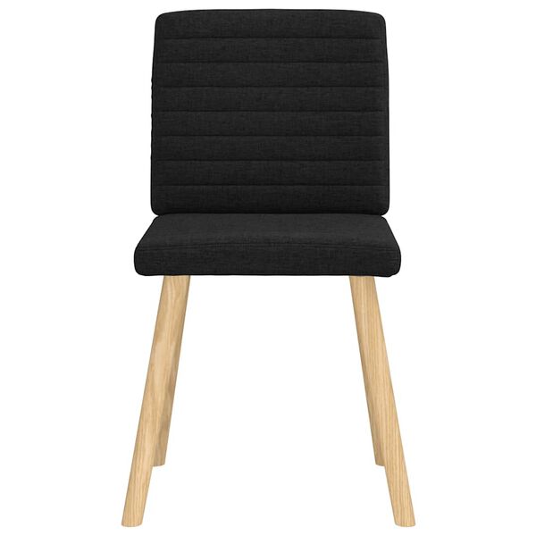 vidaXL Eetkamerstoelen 4 st stof zwart