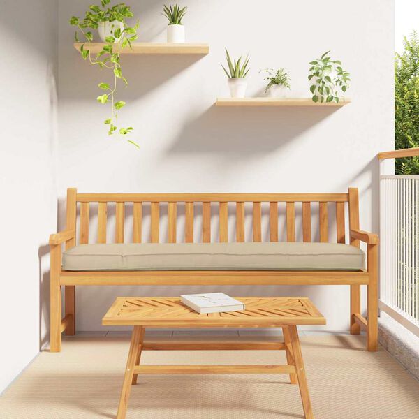 vidaXL Palet Kussen Beige 180 x 40 x 8 cm Oxford stof