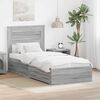 vidaXL Bedframe met hoofdeinde Grijs Sonoma 100 x 200 cm Bewerkt hout