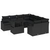 vidaXL Tuin Sofa Set 9 st Zwart poly rattan