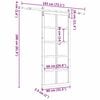 vidaXL Schuifdeur Bruin 80 x 208 cm Massief grenenhout