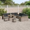 vidaXL Tuinbankenset 13 pcs Grijs poly rattan