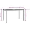 vidaXL Tuintafel 123x60x74 cm massief acaciahout zwart en bruin