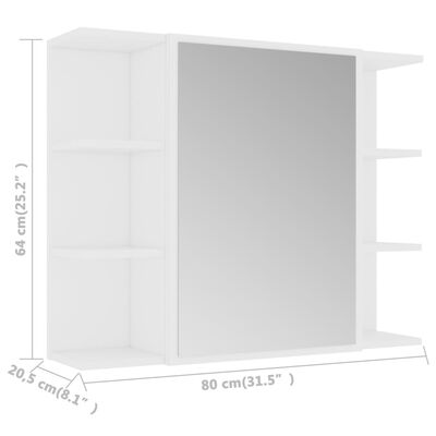 vidaXL 3-delige Badkamermeubelset bewerkt hout wit