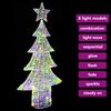 vidaXL Kerstboom met 240 LED Multikleur 180 cm Acryl