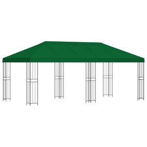 vidaXL Tuinprieel 6 x 3 m Groen Polyester en staal 190 gsm