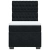 vidaXL Boxspring met matras fluweel zwart 80x200 cm