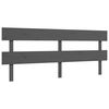 vidaXL Bedframe met hoofdbord massief hout grijs 200x200 cm