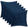 vidaXL Kussen met kussen HEERLEN 6 st Marineblauw Flanel