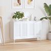 vidaXL Kastdeuren louvredesign 4 st 61,5x29,5 cm wit