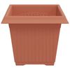 vidaXL Vierkante Bloempot 24 pcs Baksteenrood 20 x 20 x 16 cm