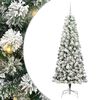 vidaXL Kunstmatige Inklapbare Kerstboom Groen en Wit 180 cm
