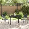 vidaXL Tuin eettafelset 3 pcs Antraciet Gepoedercoat staal