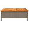 vidaXL Parasolvoetbedekking 70x70x25 cm poly rattan acaciahout grijs