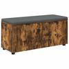 vidaXL Halbank met kussen met plank Gerookte Eik 100 x 38 x 46 cm