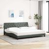 vidaXL Bedframe met LED zonder matras 200x200 cm stof donkergrijs