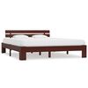 vidaXL Bedframe massief grenenhout donkerbruin 160x200 cm