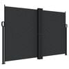vidaXL Windscherm uittrekbaar 160x1000 cm zwart