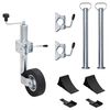 vidaXL Neuswiel met 2 staanders en 3 spanklemmen 60 mm