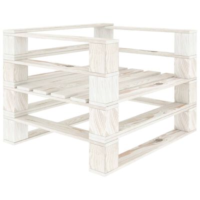 vidaXL 5-delige Loungeset pallet hout wit