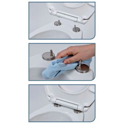 SCHÜTTE Toiletbril met soft-close SLIM GREY duroplast grijs